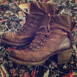 Frye chunky heeled booties